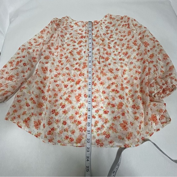 Altar’d State Floral Sheer Long Sleeve Boho Top - Picture 7 of 8